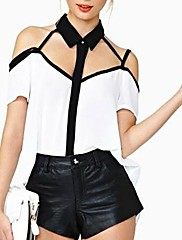 ourlet creux chemise épaule sur des asym des femmes