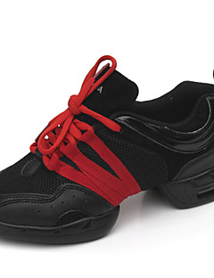 Fashion Women s Net Modern Fashion Womens Leather With Net Upper Dance Sneakers Fashion Women s Net Modern