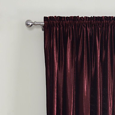 To paneler neoklassisk solid rød soverom polyester panel gardiner ...
