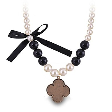 (1 Pc)Vintage (Four Flowers) as Picture Alloy Pendant Necklace