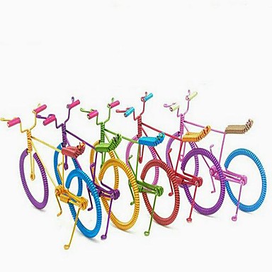 5.2 " H Handmade Aluminum Bicycle Model,Set of 2, Random Color