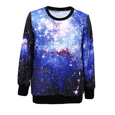 Women's Multi-color Hoodies , Casual/Print Long Sleeve 2254847 2017 â $33.32
