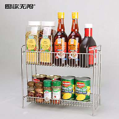 Weiyuwuxian® multifunktions 304 rustfrit stål køkken dobbelt lag ...