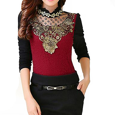 red lace long sleeve top