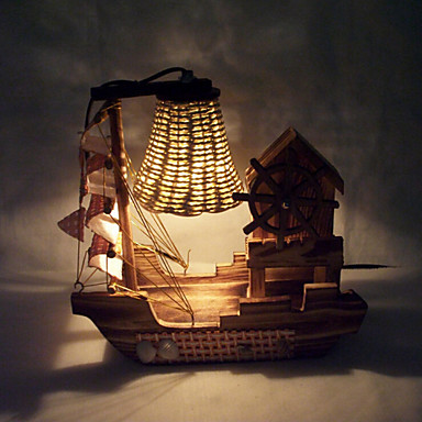 Kreativ træ lys musik sejle lampe dekoration bordlampe soveværelse ...