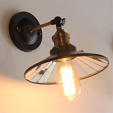 American Country Vintage Wall Lights Light Direction Adjustable Metal Mirror Glass Dining Room ...