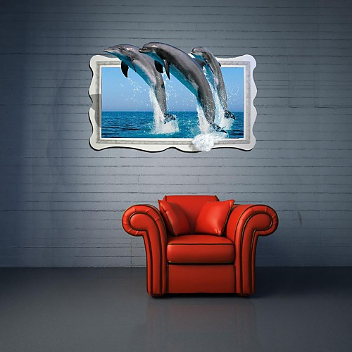 Adesivi murali 3d stickers murali, delfini adesivi murali decor in ...